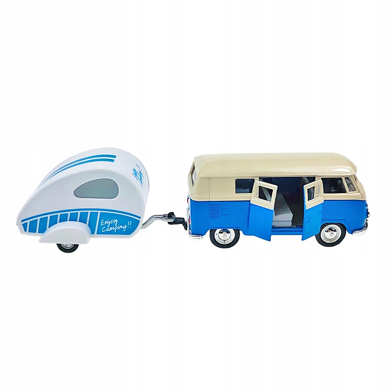 BUS Z PRZYCZEPKĄ PRZYCZEPĄ 21 CM CARAVAN AUTO SAMOCHÓD Volkswagen