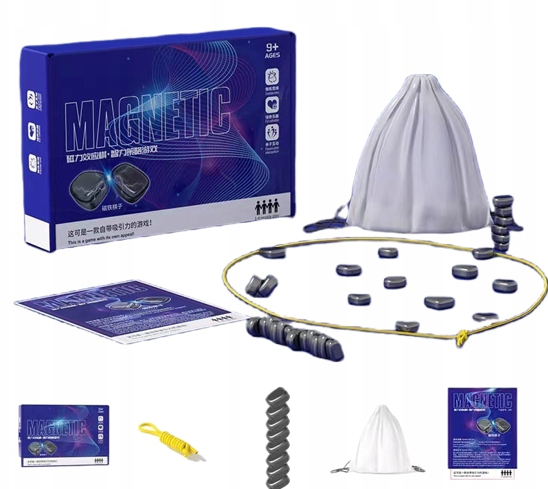 GRA MAGNETYCZNE KAMIENIE MAGNETYCZNA GRA EDUKACYJNA 30 kamieni MAGNETIC XXL