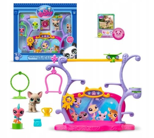 LITLLEST PET SHOP Zestaw ZWIERZAKI MAJĄ TALENT Scena +2 duże Figurki HASBRO