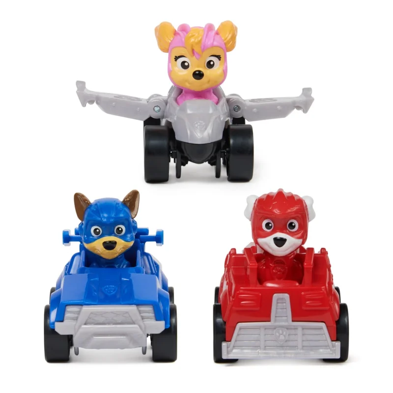PSI PATROL MOVIE FILM 2 WIELKI ZESTAW 3 POJAZDY FIGURKI PIESKI CHASE SKYE