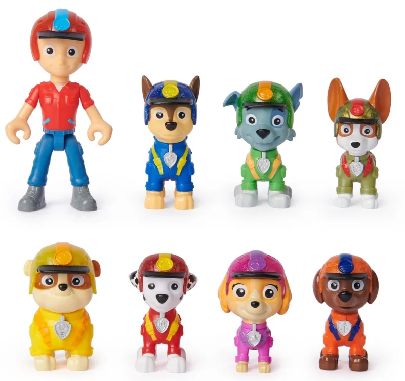 PSI PATROL JUNGLE PUPS DUŻY ZESTAW 8 FIGUREK RYDER + PIESKI