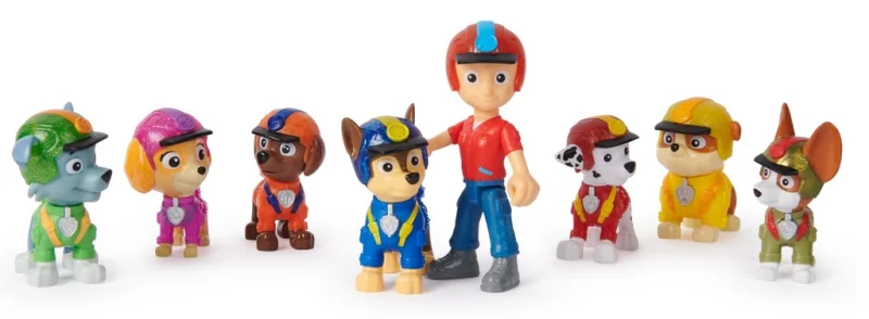 PSI PATROL JUNGLE PUPS DUŻY ZESTAW 8 FIGUREK RYDER + PIESKI