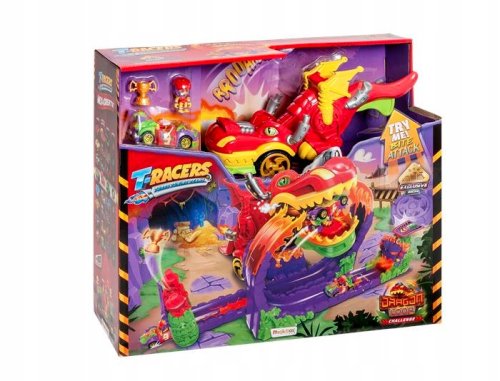 T-RACERS SMOCZA PĘTLA ZESTAW Z WYRZUTNIĄ DRAGON LOOP POJAZD I KIEROWCA TOR