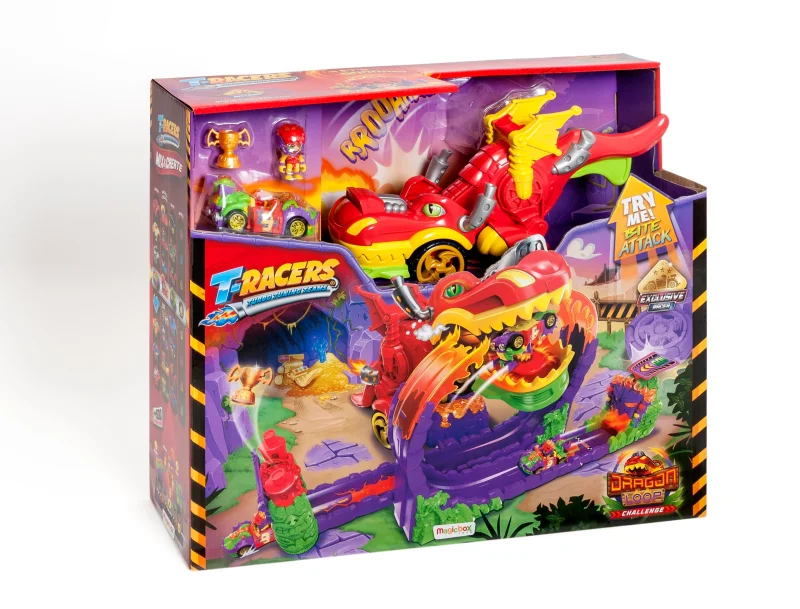 T-RACERS SMOCZA PĘTLA ZESTAW Z WYRZUTNIĄ DRAGON LOOP POJAZD I KIEROWCA TOR