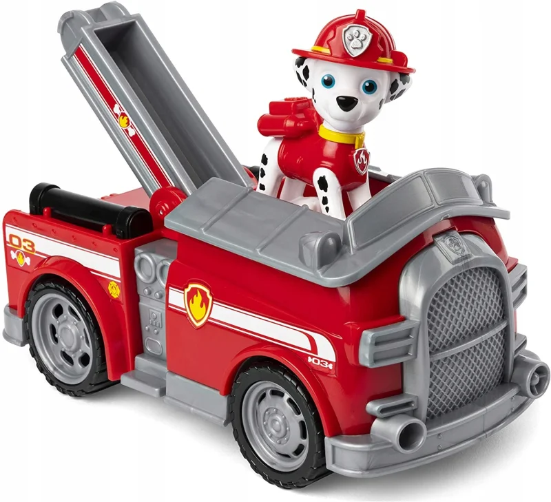 PSI PATROL MARSHALL FIGURKA PIESEK + POJAZD AUTO DUŻY WÓZ STRAŻACKI SPIN
