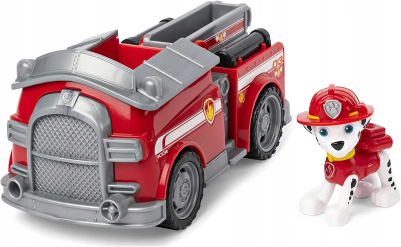 PSI PATROL MARSHALL FIGURKA PIESEK + POJAZD AUTO DUŻY WÓZ STRAŻACKI SPIN