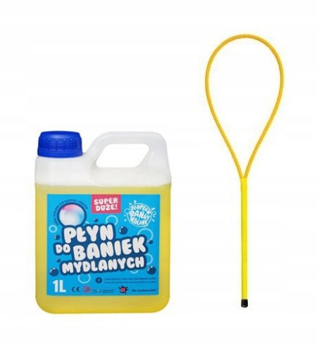 ZESTAW DO BANIEK MYDLANYCH PŁYN 1000 ML BAŃKI SŁUPSKIE 1L + OBRĘCZ KROPELKA