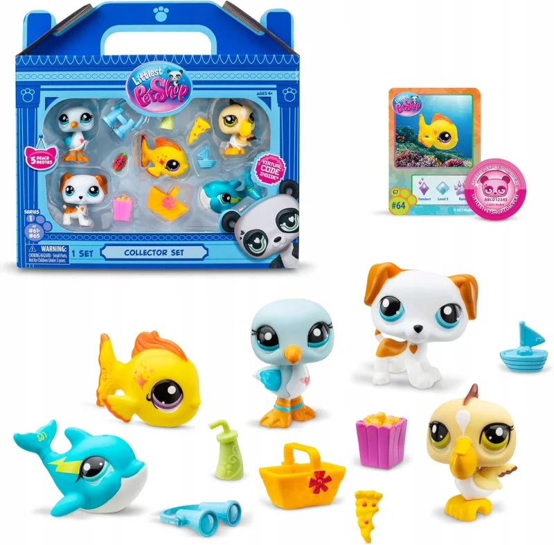 LITTLEST PET SHOP DUŻY ZESTAW FIGURKI + AKCESORIA HASBRO 5 x FIGURKA PLAŻA