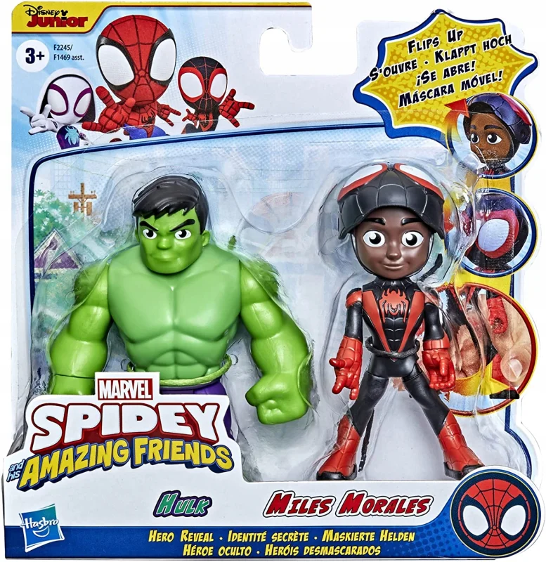 HASBRO SPIDEY i super kumple MILES MORALES i HULK 2 szt. FIGUREK Spider-Man