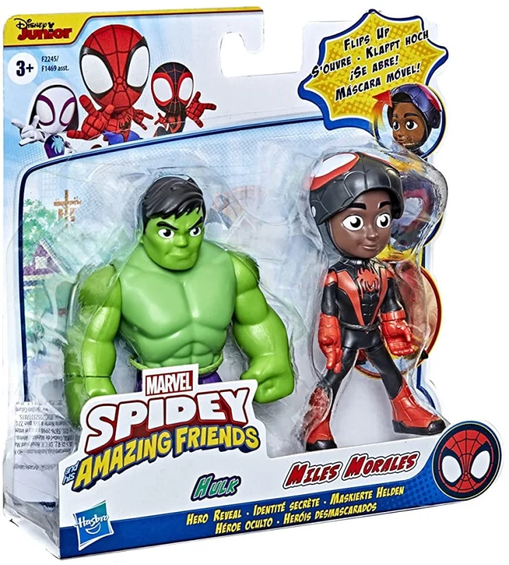 HASBRO SPIDEY i super kumple MILES MORALES i HULK 2 szt. FIGUREK Spider-Man