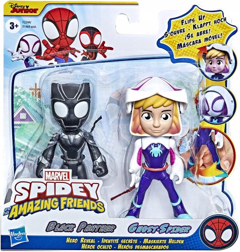HASBRO SPIDEY GHOST SPIDER i CZARNA PANTERA MARVEL 2 szt. FIGUREK SpiderMan