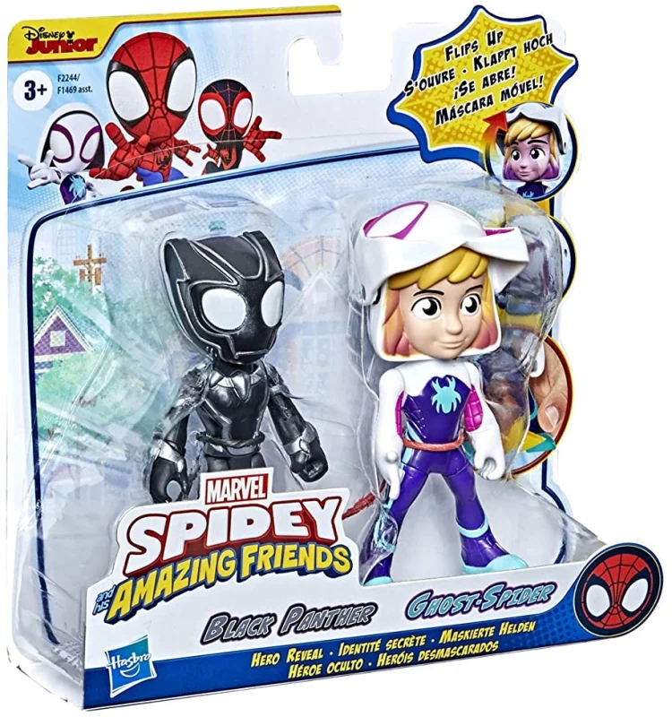 HASBRO SPIDEY GHOST SPIDER i CZARNA PANTERA MARVEL 2 szt. FIGUREK SpiderMan
