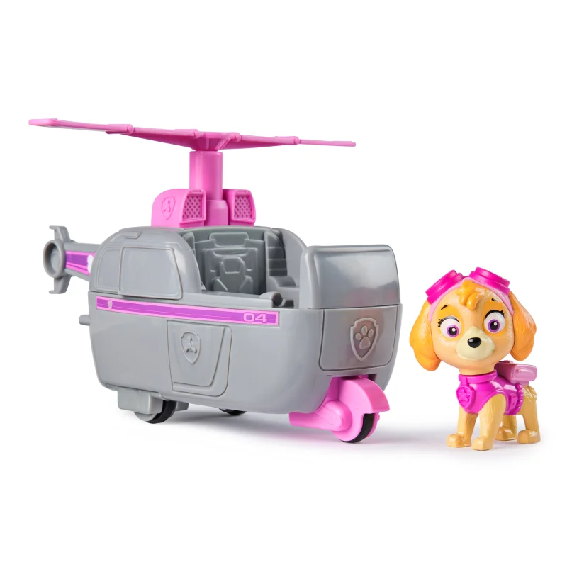 PSI PATROL POJAZD z FIGURKĄ SKYE HELIKOPTER I FIGURKA PIESEK