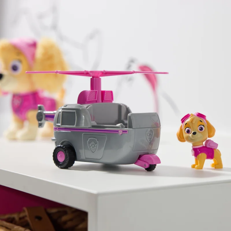 PSI PATROL POJAZD z FIGURKĄ SKYE HELIKOPTER I FIGURKA PIESEK