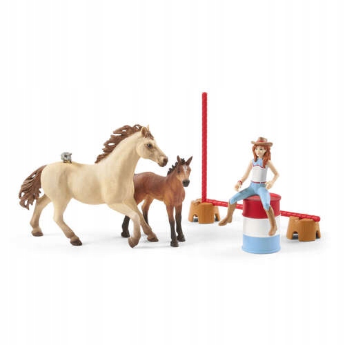 SCHLEICH HORSE CLUB PIERWSZE KROKI NA RANCZU 72157 FIGURKI KONIE PRZESZKODY