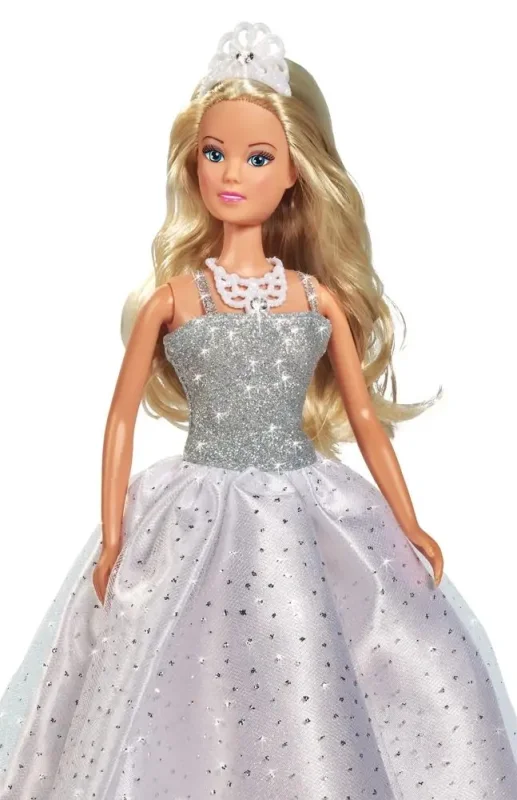 SIMBA LALKA STEFFI W BIAŁEJ SUKNI KSIĘŻNICZKA 29 CM PIĘKNA LALECZKA