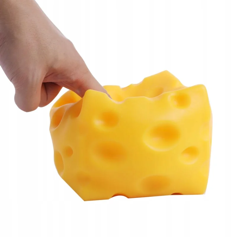SER ŻÓŁTY GNIOTEK ANTYSTRESOWY STRESU Miękki Sensoryczny Relaks CHEESE 5 CM