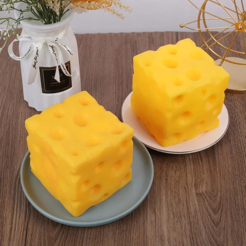 SER ŻÓŁTY GNIOTEK ANTYSTRESOWY STRESU Miękki Sensoryczny Relaks CHEESE 5 CM