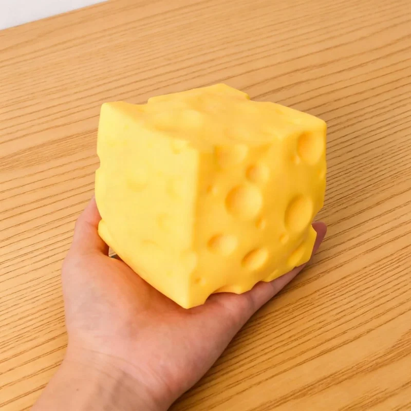 SER ŻÓŁTY GNIOTEK ANTYSTRESOWY STRESU Miękki Sensoryczny Relaks CHEESE 5 CM