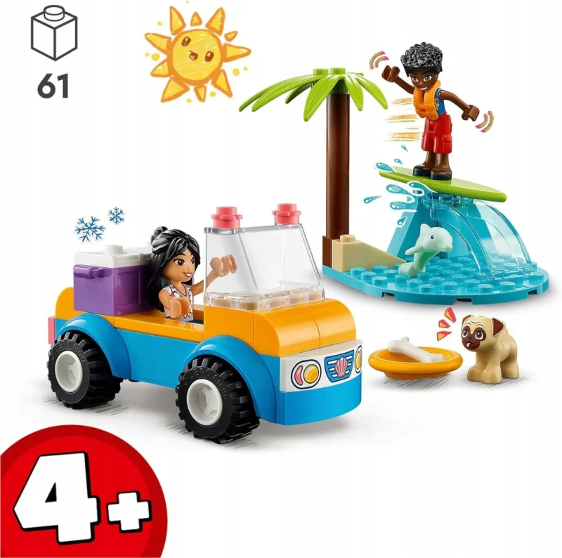 LEGO 41725 ZABAWA Z ŁAZIKIEM PLAŻOWYM WODNE ZABAWY PIESEK