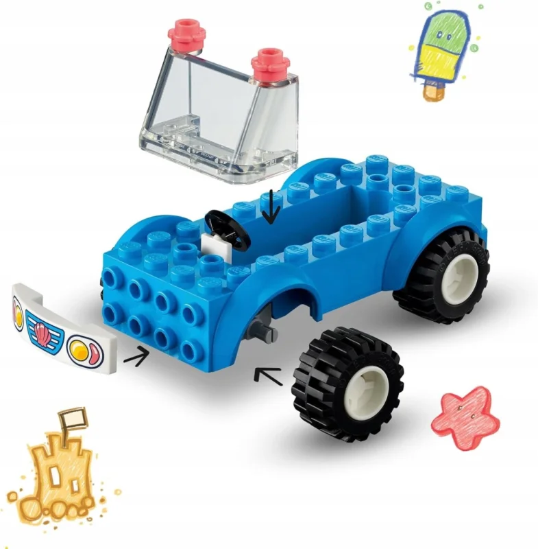 LEGO 41725 ZABAWA Z ŁAZIKIEM PLAŻOWYM WODNE ZABAWY PIESEK