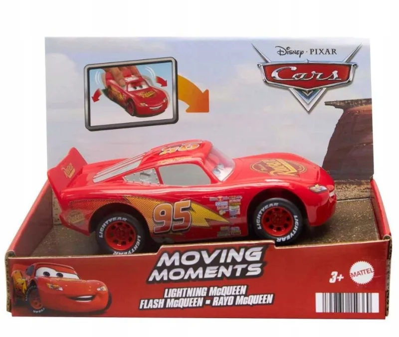 CARS ZYGZAK MCQUEEN AUTKO INTERAKTYWNE RUCHOME OCZY POJAZD DUŻY SAMOCHÓD XL