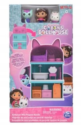 KOCI DOMEK DLA LALEK GABI KOMPAKTOWY FIGURKI AKCESORIA SYRENKOTKA ŁAKOTEK