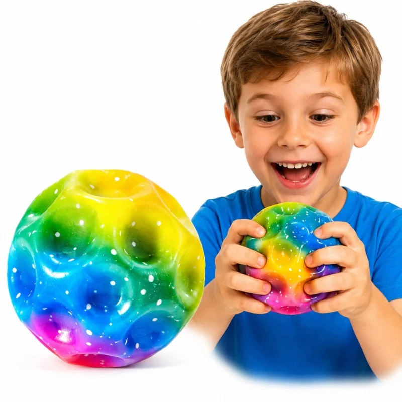 PIŁKA WYSOKO ODBIJAJĄCA skacząca PIŁECZKA galaxy ball METEOR kosmiczna 6,5