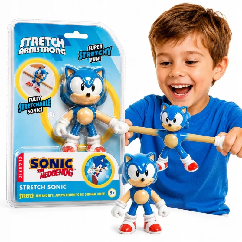 SONIC THE HEDGEHOG STRETCH GNIOTEK ROZCIĄGLIWY DUŻY 12 CM SQUISHY HASBRO N