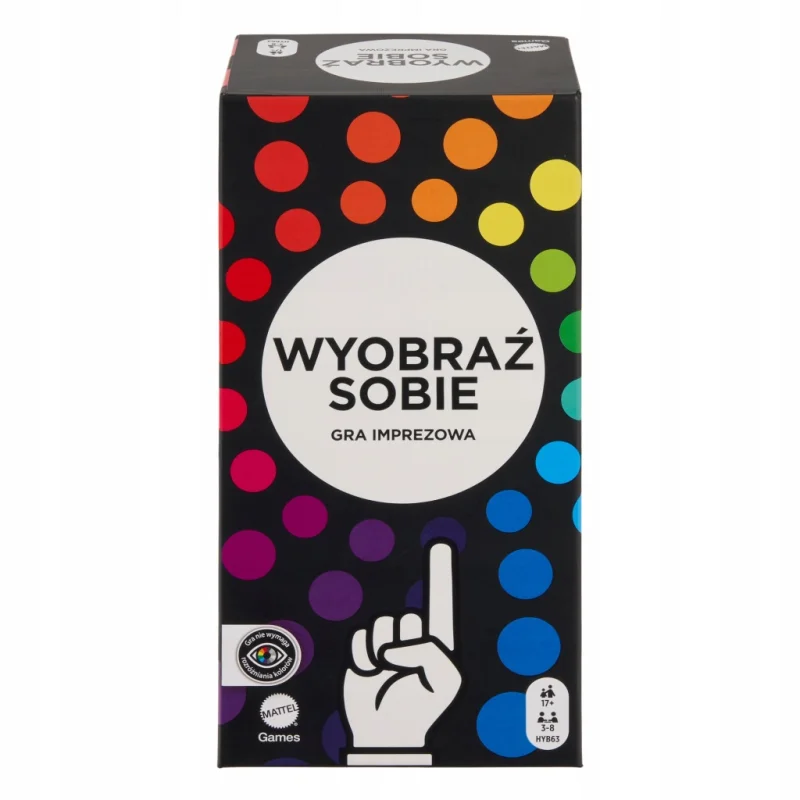 MATTEL Wyobraź sobie gra HYB63 Towarzyska gra imprezowa dla dorosłych 17+
