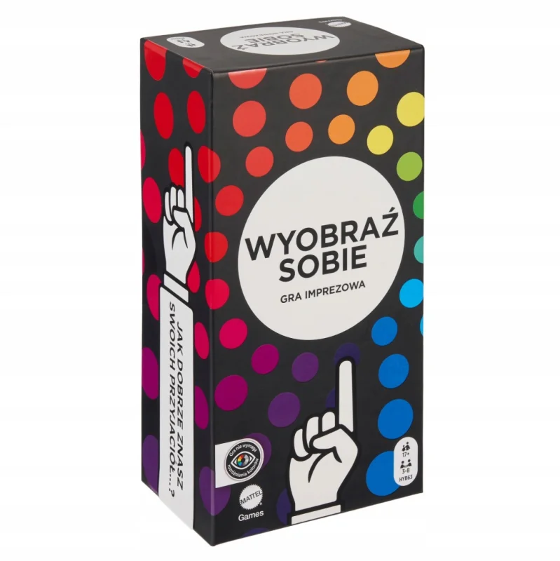 MATTEL Wyobraź sobie gra HYB63 Towarzyska gra imprezowa dla dorosłych 17+