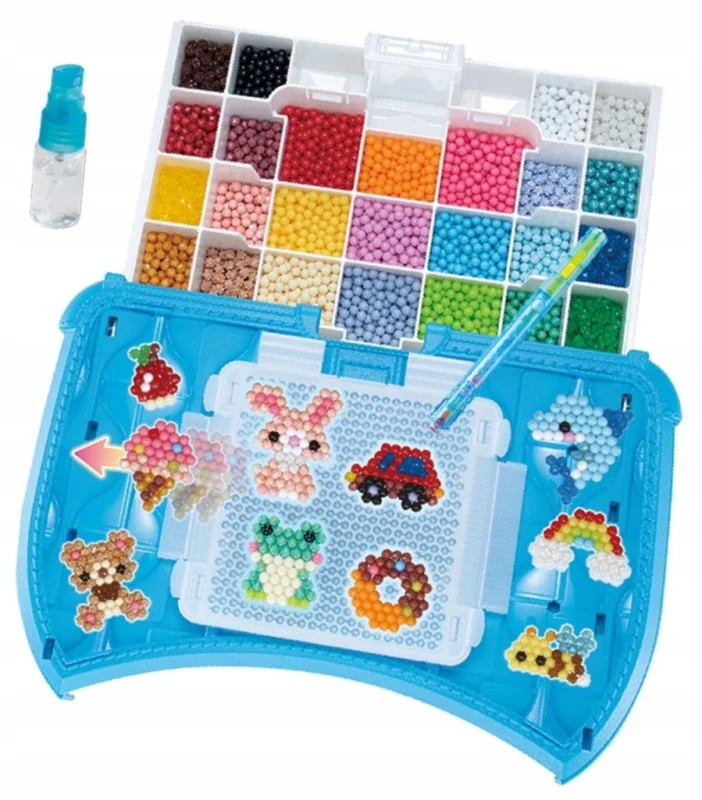 AQUABEADS ZESTAW KREATYWNY 900 KORALIKÓW + WALIZKA KORALIKI NA WODĘ LEW