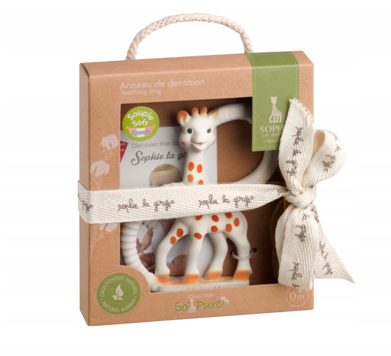Gryzak na ząbkowanie, sensoryczny Sophie La Girafe kauczuk beżowy ŻYRAFKA