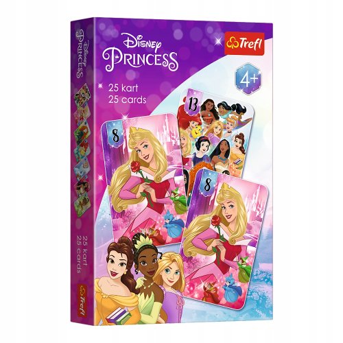 KARTY PIOTRUŚ KSIĘŻNICZKI DISNEY PRINCESS GRA KARCIANA & MEMO 2W1 TREFL
