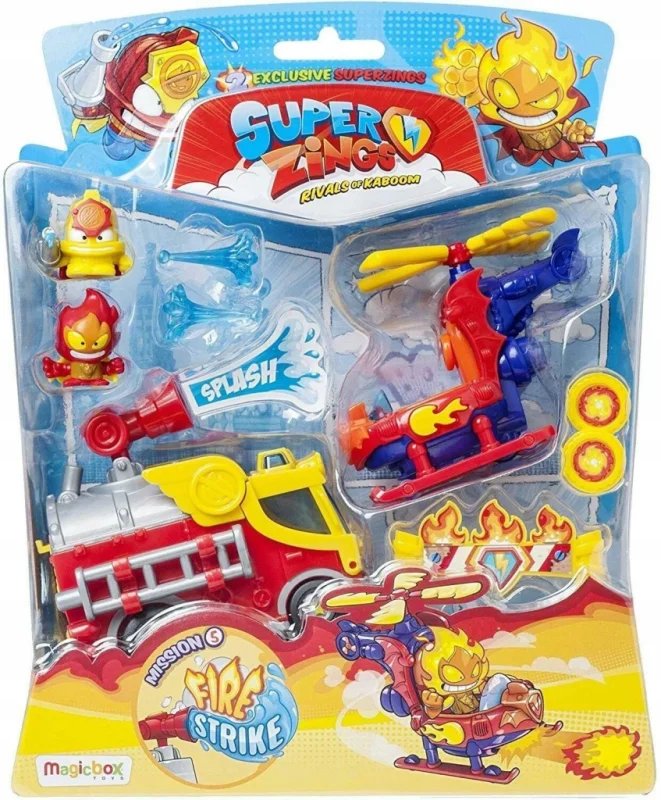 ZESTAW SUPER ZINGS THINGS FIRE STRIKE HELIKOPTER 5 STRAŻ POŻARNA MAGIC BOX