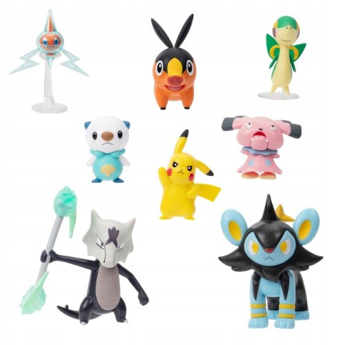 POKEMON BITEWNE 8 SZTUK SERIA 12 BATTLE PIKACHU DUŻY ZESTAW 7x FIGURKI