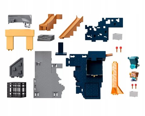 MATTEL MINECRAFT MINI MODE Zestaw Powrót Strażnika 2 FIGURKI Steve Strażnik