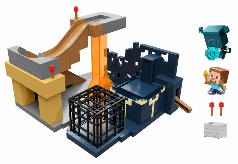 MATTEL MINECRAFT MINI MODE Zestaw Powrót Strażnika 2 FIGURKI Steve Strażnik