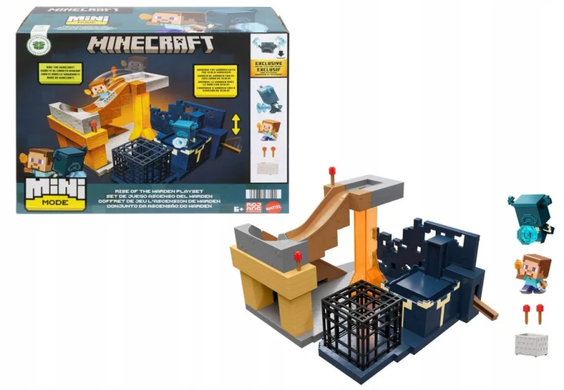 MATTEL MINECRAFT MINI MODE Zestaw Powrót Strażnika 2 FIGURKI Steve Strażnik