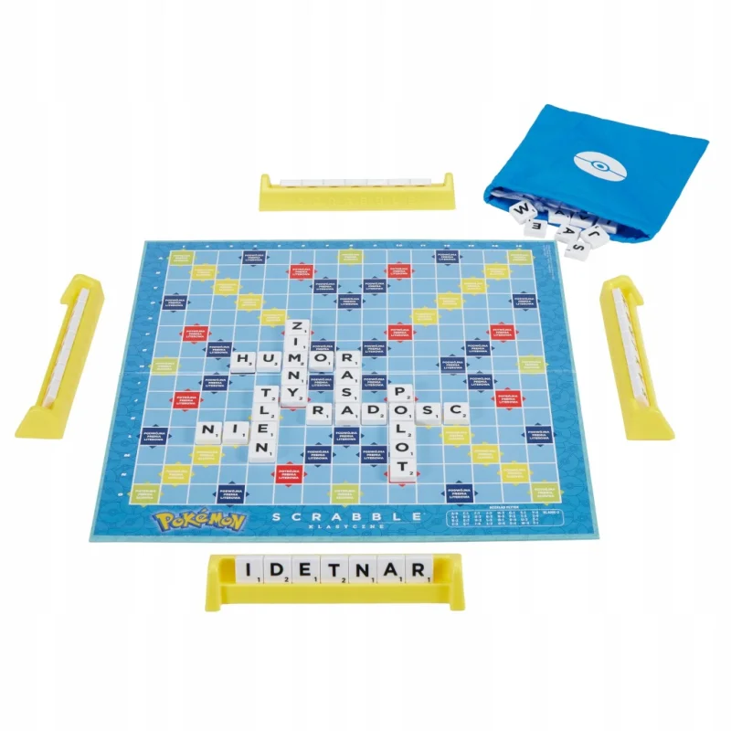 MATTEL SCRABBLE POKÉMON GRA PLANSZOWA RODZINNA TOWARZYSKA ORYGINAŁ 2W1 PL