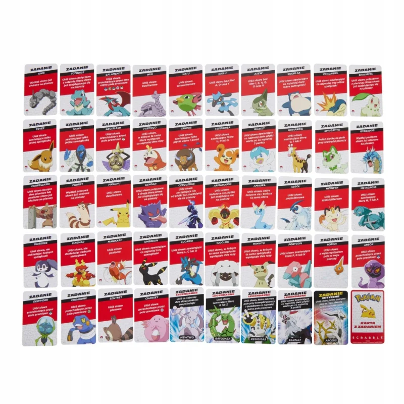 MATTEL SCRABBLE POKÉMON GRA PLANSZOWA RODZINNA TOWARZYSKA ORYGINAŁ 2W1 PL