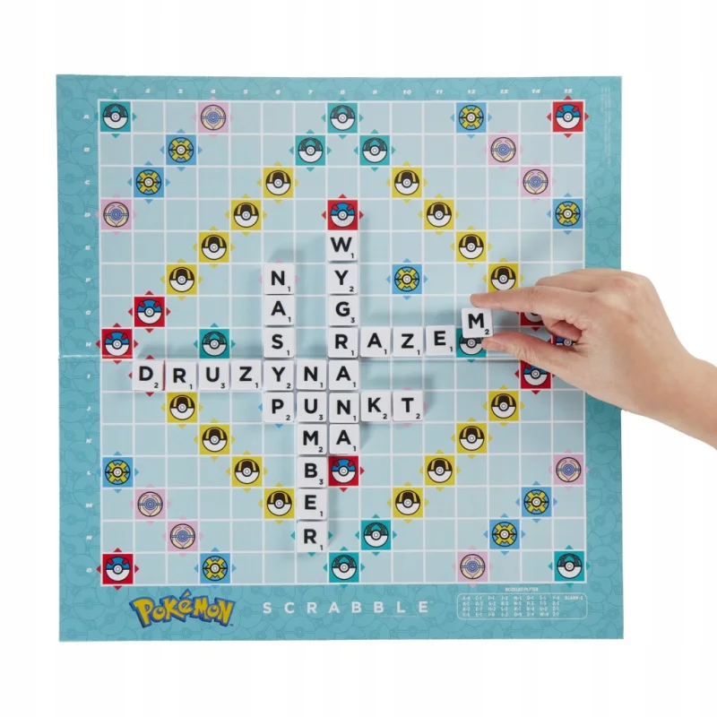 MATTEL SCRABBLE POKÉMON GRA PLANSZOWA RODZINNA TOWARZYSKA ORYGINAŁ 2W1 PL