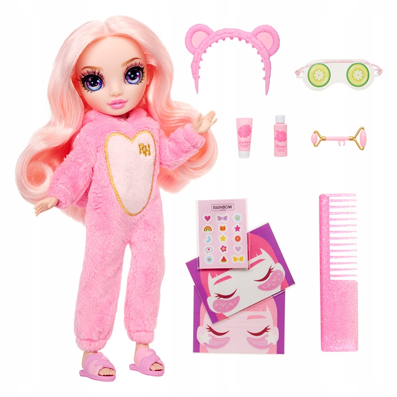 RAINBOW HIGH JUNIOR PJ ZESTAW PIŻAMA PARTY FASHION LALKA BELLA PARKER 30 cm