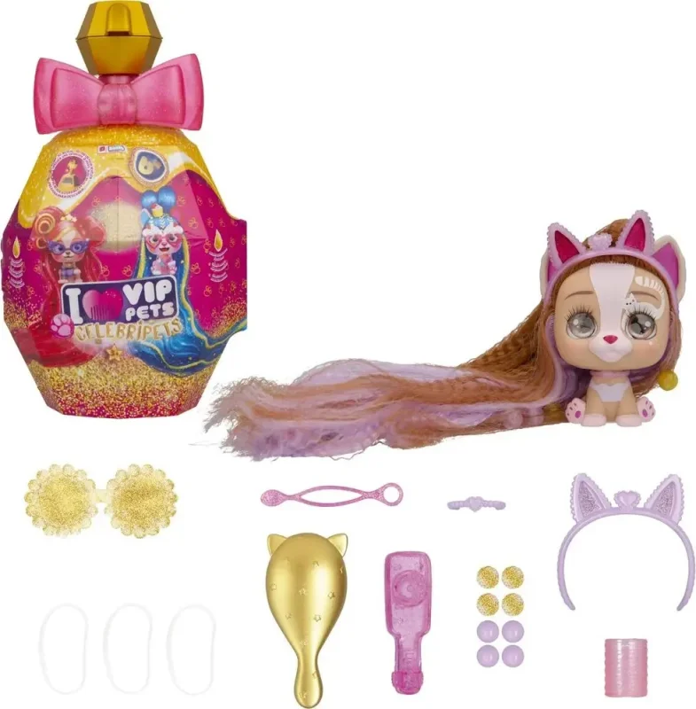 VIP PETS CELEBRIPETS PIESKI DO CZESANIA STYLIZACJI NIESPODZIANKI +AKCESORIA