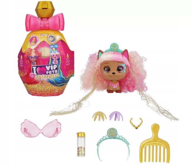 VIP PETS CELEBRIPETS PIESKI DO CZESANIA STYLIZACJI NIESPODZIANKI +AKCESORIA