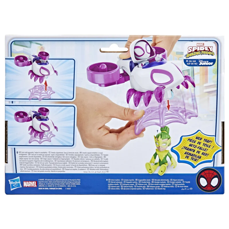 HASBRO ZESTAW SPIDEY Amazing Friends GHOST SPIDER HELIKOPTER FIGURKA POJAZD