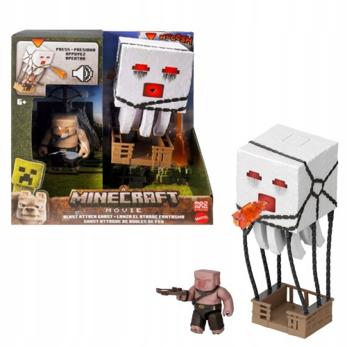MATTEL MINECRAFT MOVIE PIGLIN + GHAST DUŻY ZESTAW 2x FIGURKA