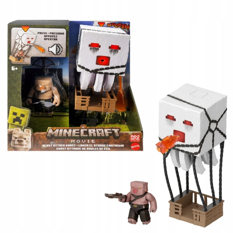 MATTEL MINECRAFT MOVIE PIGLIN + GHAST DUŻY ZESTAW 2x FIGURKA