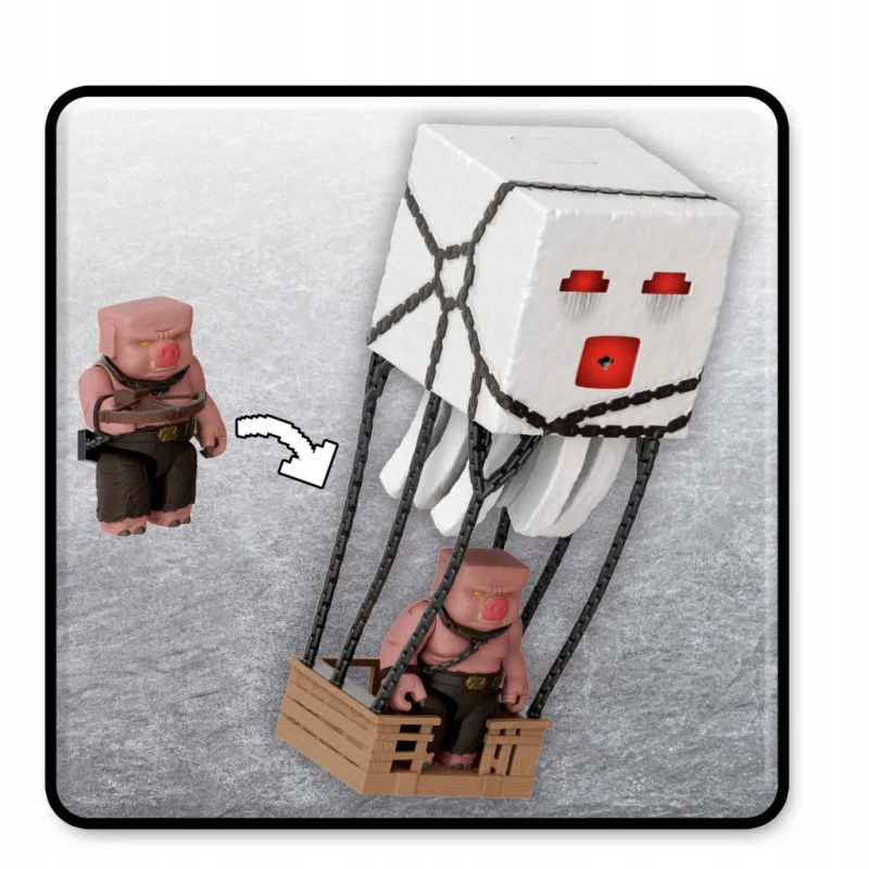 MATTEL MINECRAFT MOVIE PIGLIN + GHAST DUŻY ZESTAW 2x FIGURKA