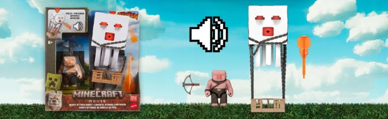 MATTEL MINECRAFT MOVIE PIGLIN + GHAST DUŻY ZESTAW 2x FIGURKA